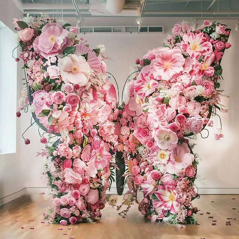 Yingsheng Wedding Floral - Handmade Butterfly Artificial Flower Arch for Wedding Backdrop & Shop Decor