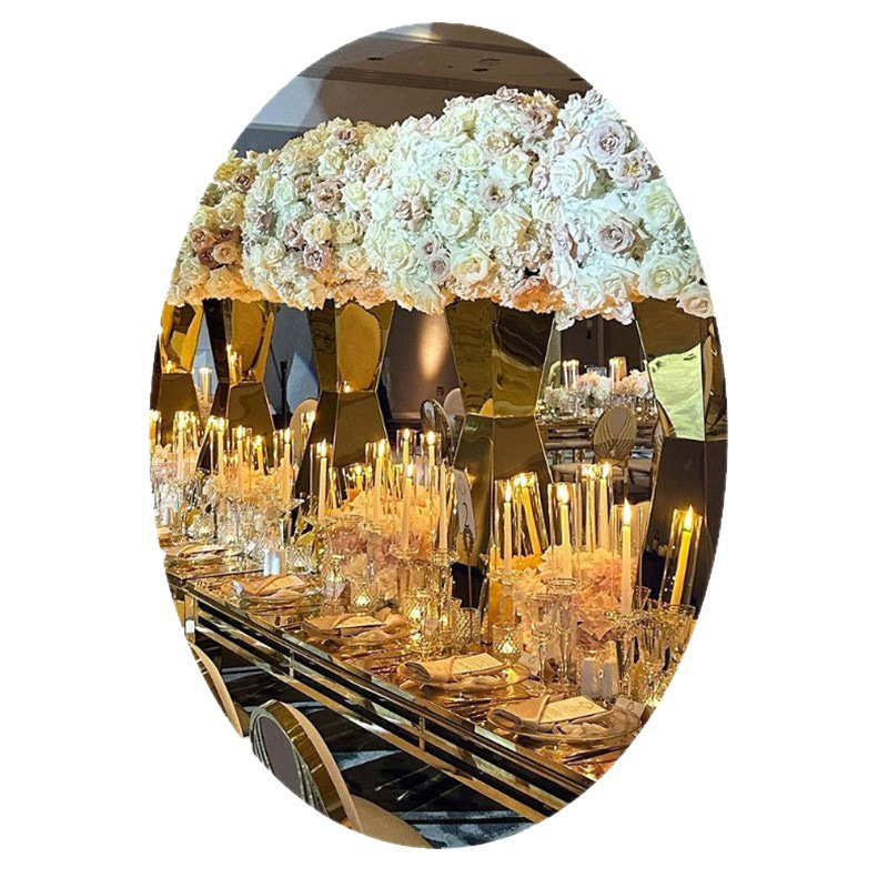 Elegant Hotel Banquet Table Centerpiece Gold Flower Holder