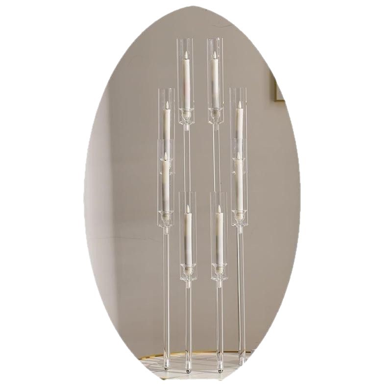 American Style Clear Acrylic Tiered Candelabra for Taper Candles