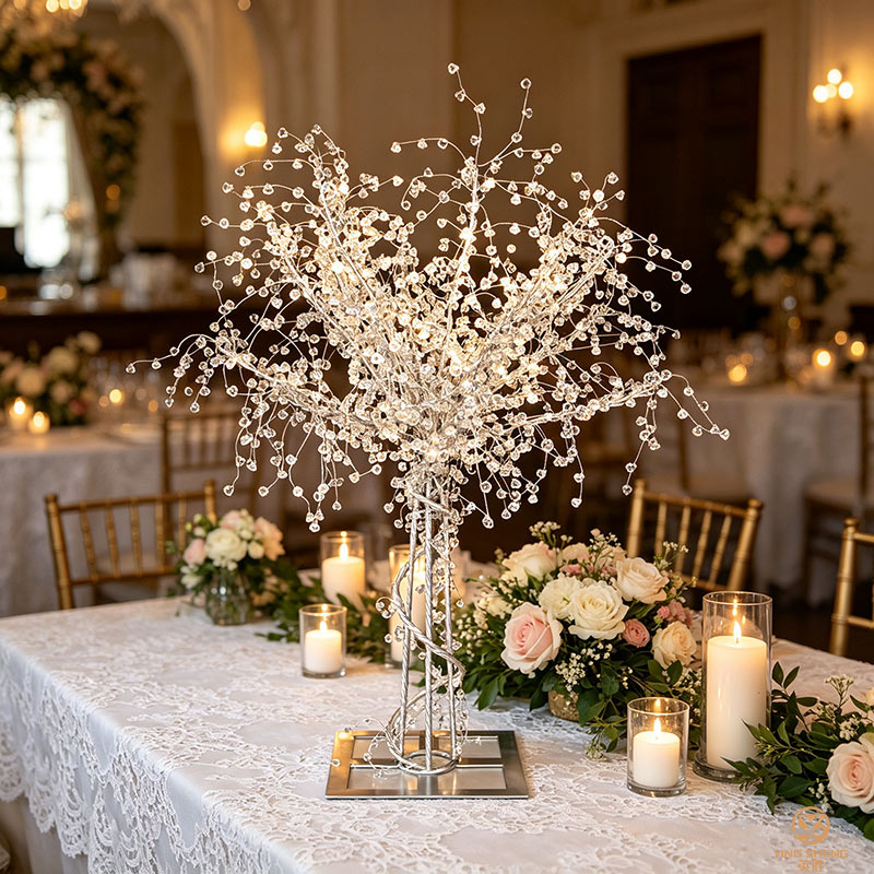 New Wedding Props Crystal Tree Table Decor Crystal Flower Guide Wedding Props Stage Decor Scene Decoration