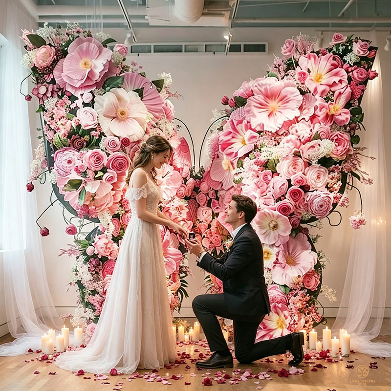 Yingsheng Wedding Floral - Handmade Butterfly Artificial Flower Arch for Wedding Backdrop & Shop Decor