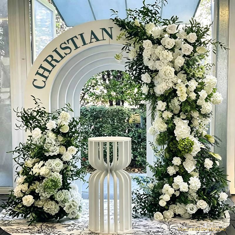 Artificial Horn Flower Swag for Wedding Arch, Faux Floral Arrangement for Ceremony Backdrop, Event Table & Window Display