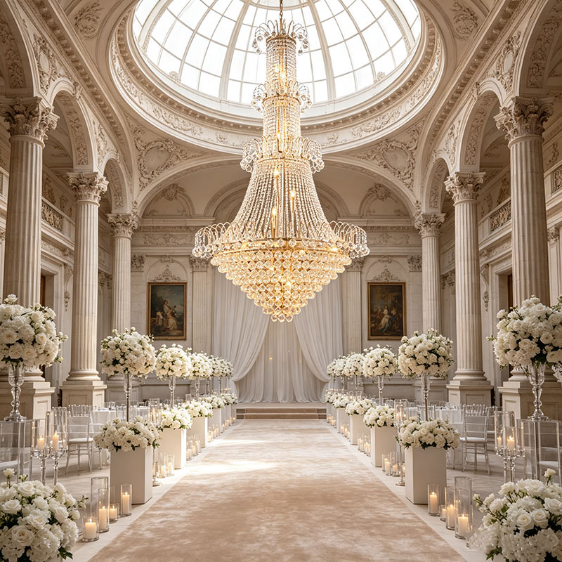 Special Price Wedding Chandelier for Wedding Event Decoration, Acrylic & Crystal Ceiling Light for Hotel, Stage & Ceremony Venue Decor