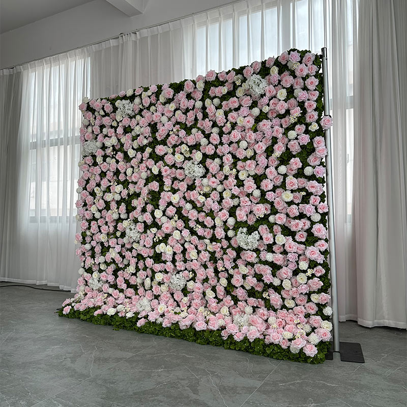 8ft x 8ft Luxury Artificial Flower Wall Backdrop for Wedding Events | Wholesale Manufacturer