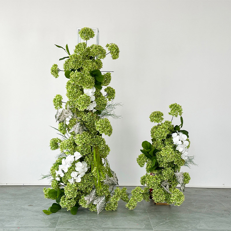 Custom Floor-Standing Wedding Cake Tower with Artificial Flowers - American Style Factory Direct