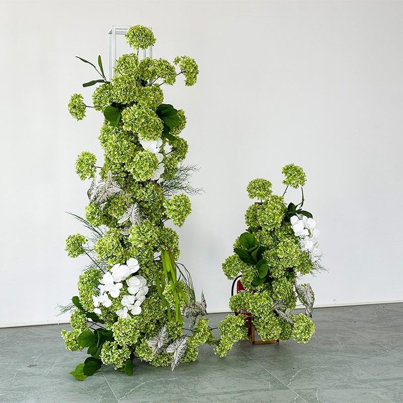 Custom Floor-Standing Wedding Cake Tower with Artificial Flowers - American Style Factory Direct